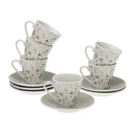 Juego De Tazas Con Platos Clivia De Porcelana Versa - Estilo Moderno Y Funcional Para Cocina O Desayuno