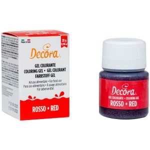 Colorant en gel vermell de 28 g Decora