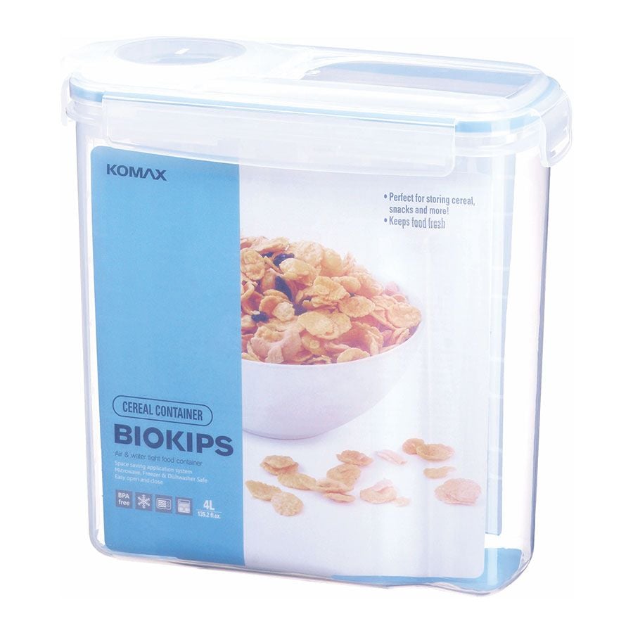 4 litros de plástico transparente cereales recipiente hermético ideal para todo tipo de los alimentos 