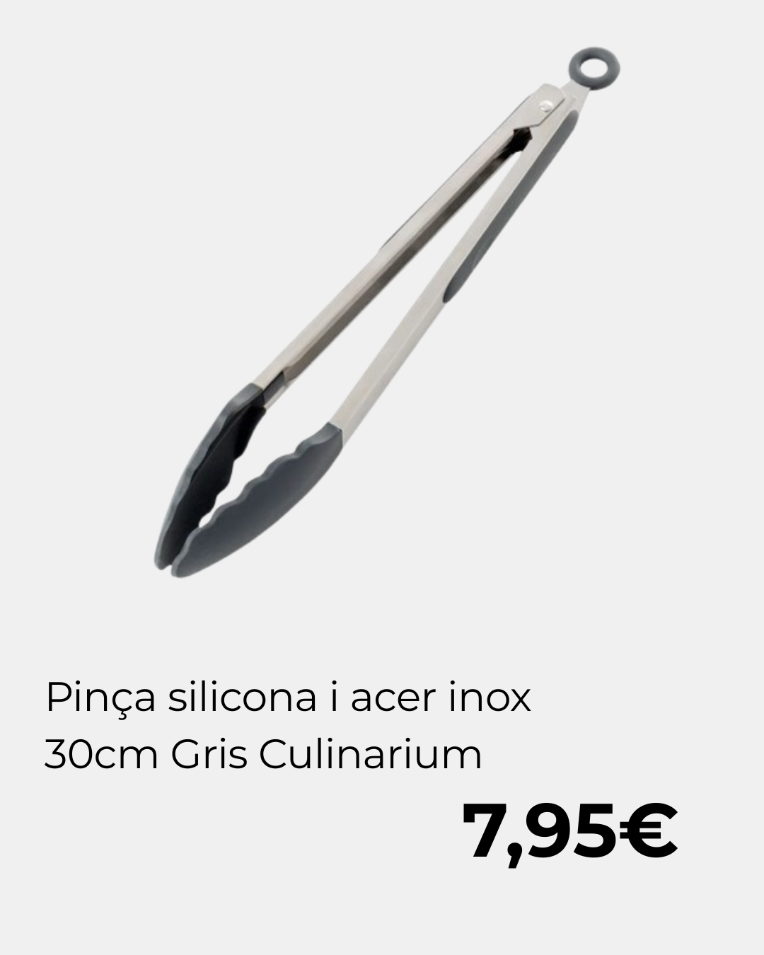Pinça silicona i acer inox 30cm Gris Culinarium