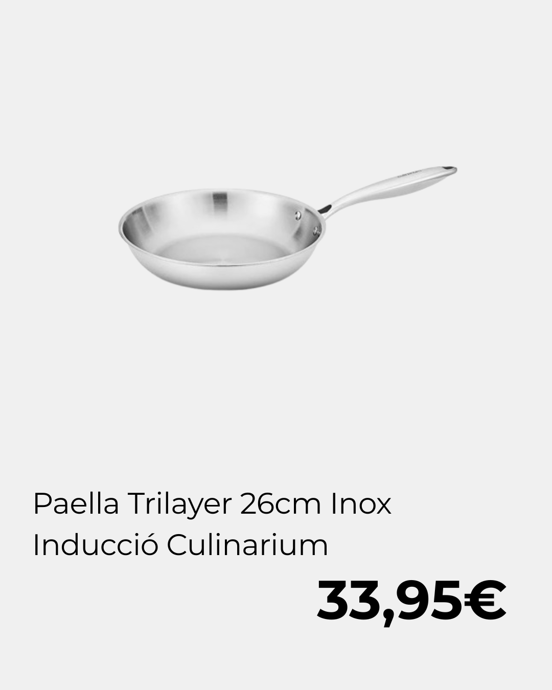 Paella Trilayer 26cm Inox Inducció Culinarium