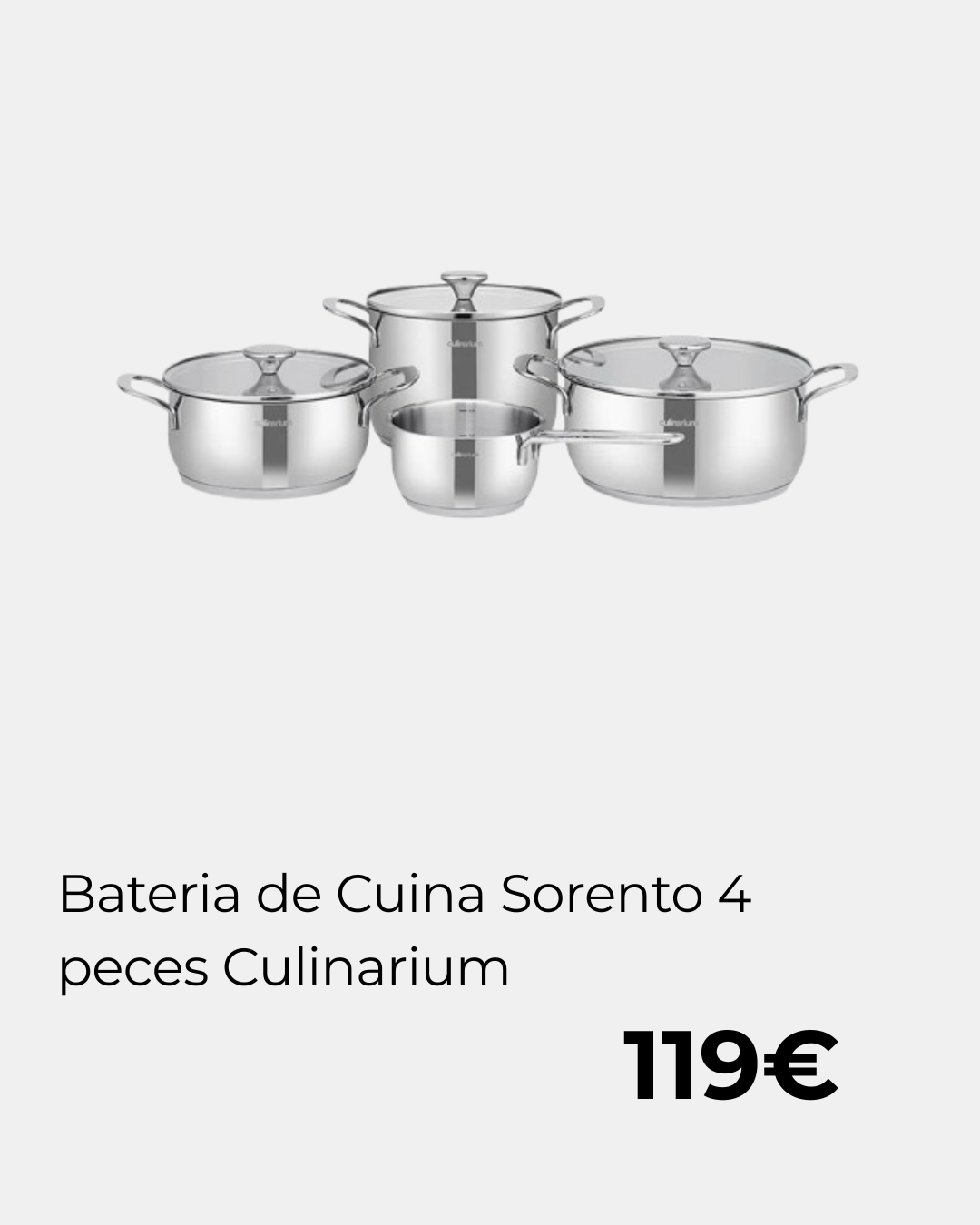 Bateria de Cuina Sorento 4 peces Culinarium