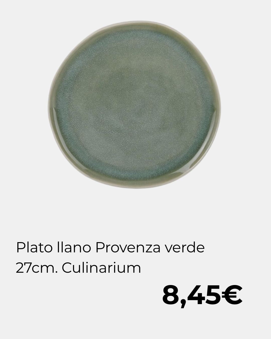 Plato llano Provenza verde 27cm Culinarium