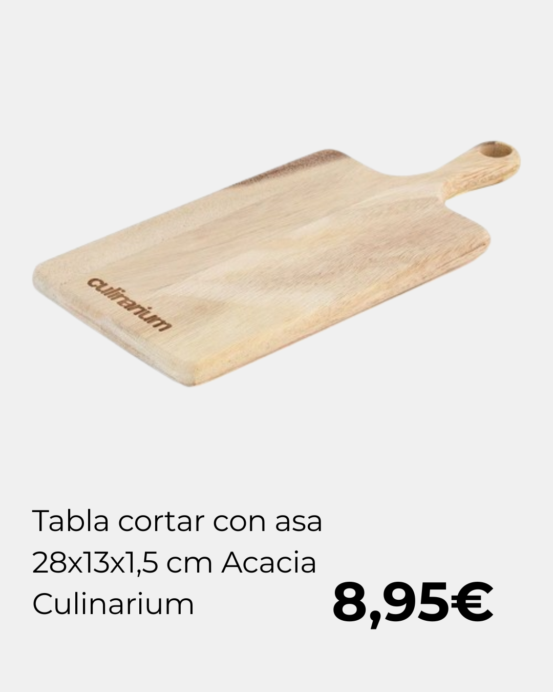 Tabla cortar con asa 28x13x1,5 cm Acacia Culinarium
