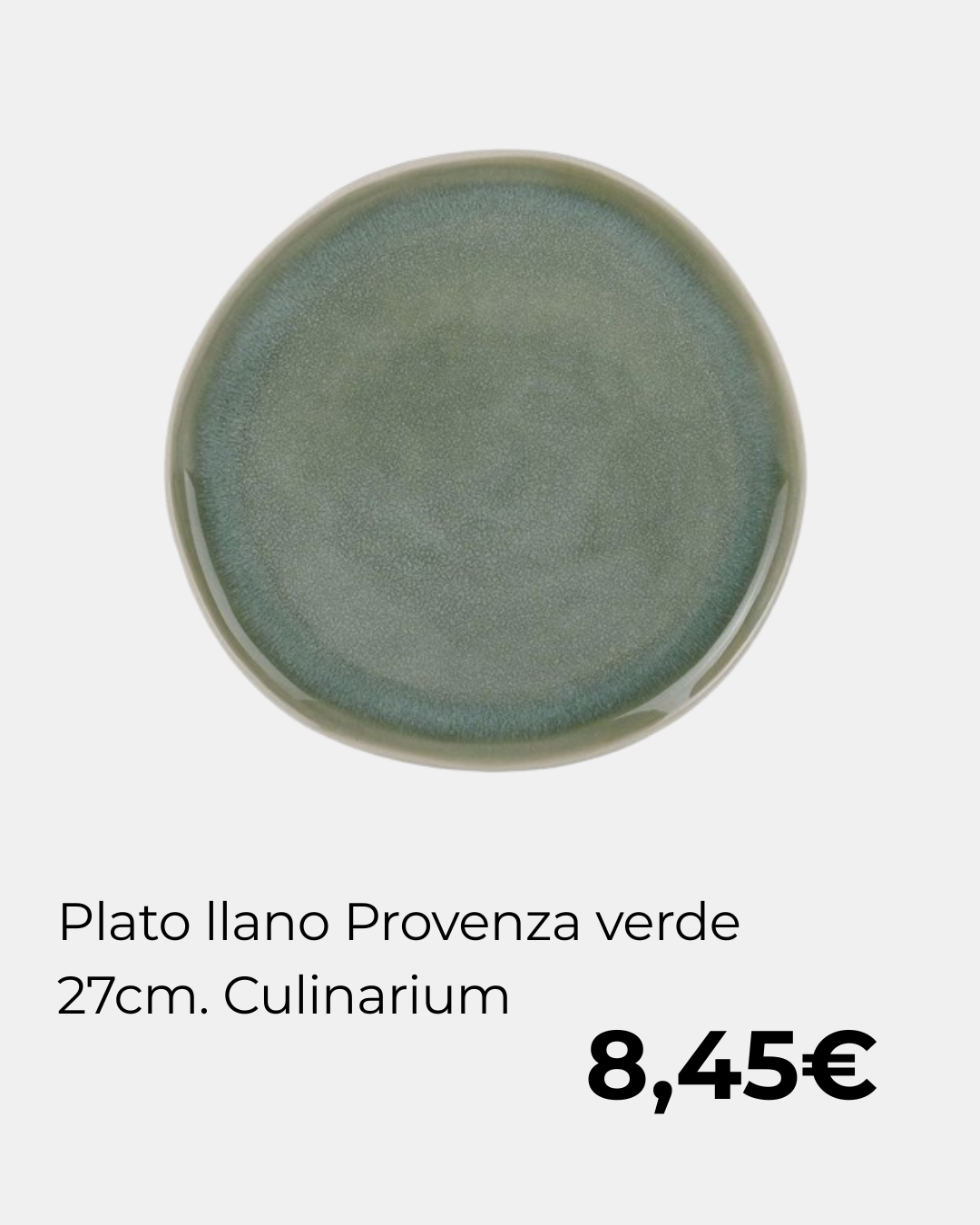 Plato llano Provenza verde 27cm Culinarium