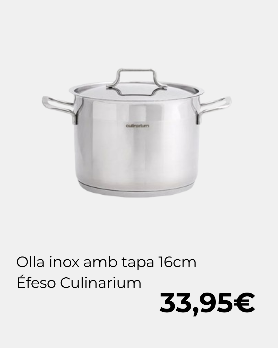 Olla inox amb tapa 16cm Éfeso Culinarium