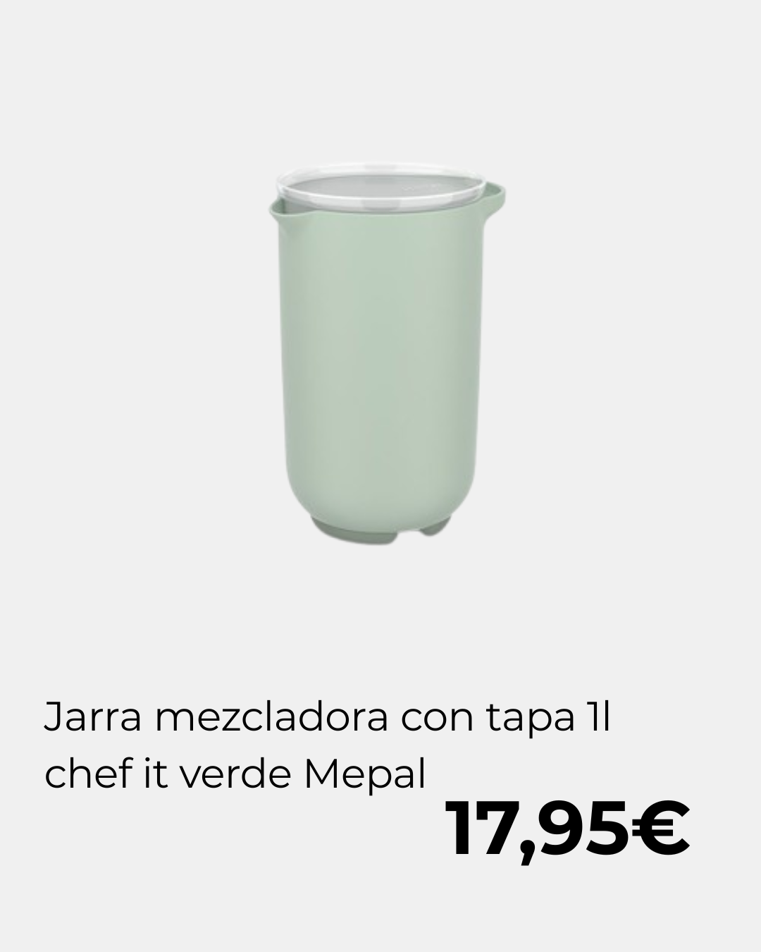 Jarra mezcladora con tapa 1l chef it verde Mepal