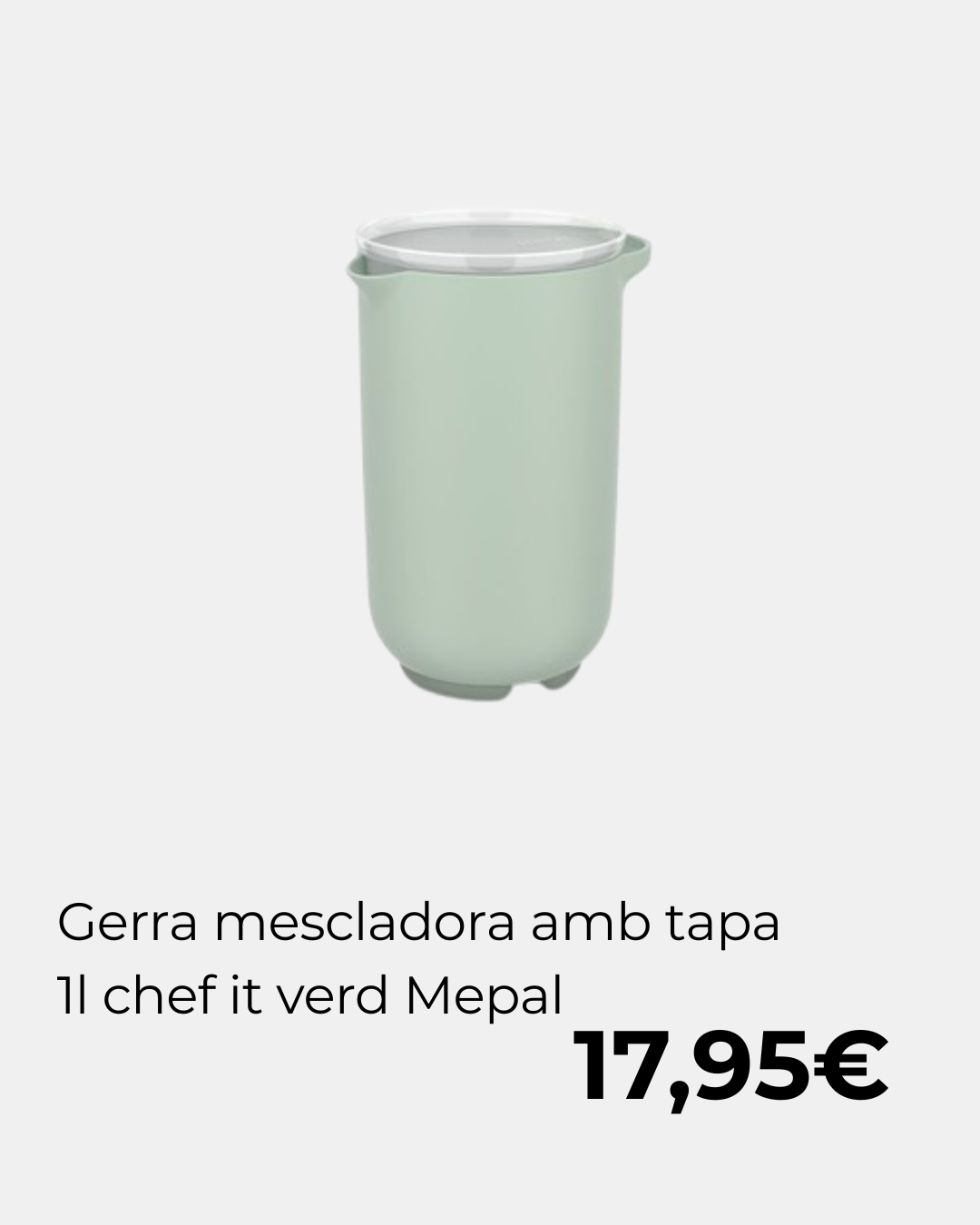 Gerra mescladora amb tapa 1l chef it verd Mepal